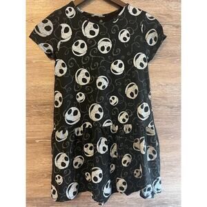 Nightmare Before Christmas Jack Dress Disney Girls SZ 10-12 Large Halloween
